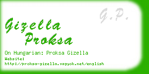 gizella proksa business card